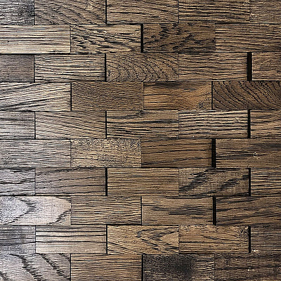 Стеновые панели CROWNWOOD WP3D4040 Рубка, Дуб шлиф