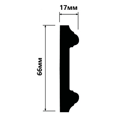 Молдинг HI WOOD WE66E2/ 66 х 17 х 2000