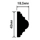 Молдинг HI WOOD D40V1/ 40 х 18.5 х 2000
