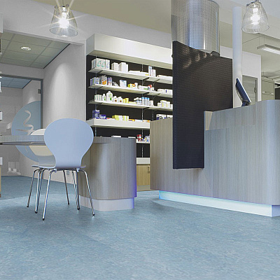 Marmoleum Marbled Fresco 3828 Blue Heaven - 2.5