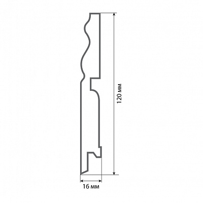 Finitura dekor RP 120х16х2400/ белый ASW