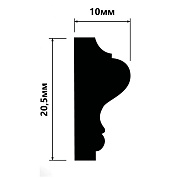 Молдинг HI WOOD LD20/ 20.5 х 10 х 2000