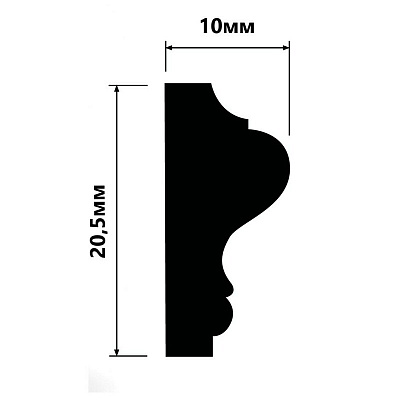 Молдинг HI WOOD LD20/ 20.5 х 10 х 2000