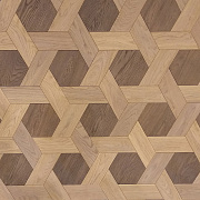 CROWNWOOD Classic Arte (Художественный паркет) Дворцовая плетенка 2-х слойная, 112 Мадрид масло-воск (Порода: Дуб Натур ) 495 х 380 х 15