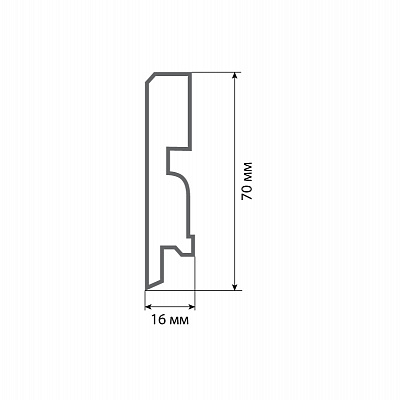 Finitura dekor F3 70х16х2400/ белый ASW
