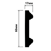 Молдинг HI WOOD WE66/ 66 х 17 х 2000