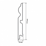 Finitura dekor RF 115х16х2400/ белый ASW