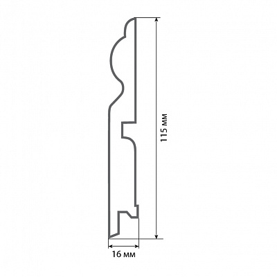 Finitura dekor RF 115х16х2400/ белый ASW