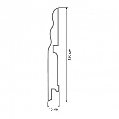 Finitura dekor RR Фигурный 120х15х2400/ 020