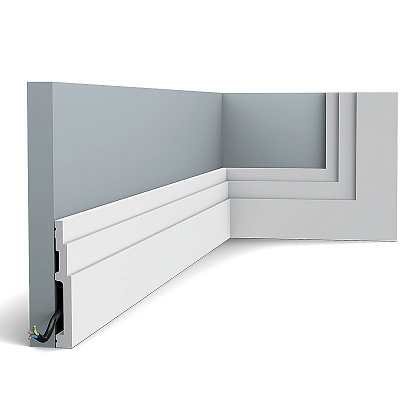 Плинтус ORAC Duropolymer 2000x120x16/ SX180F гибкий